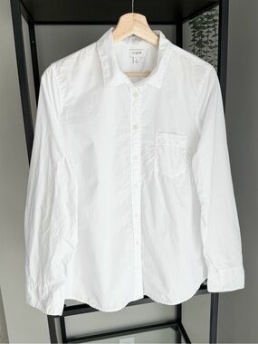 J. Crew Button Up Cotton Poplin Shirt in Signature Fit
